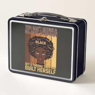 Juneteenth Melanin Can't Knock A Black Woman Metal Lunch Box