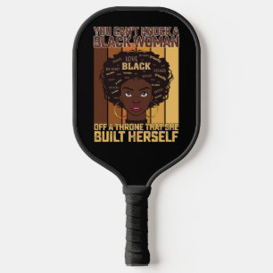 Juneteenth Melanin Can't Knock A Black Woman Pickleball Paddle