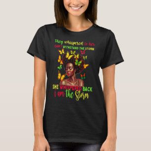 Juneteenth Melanin Girl Black Women Afro Black His T-Shirt