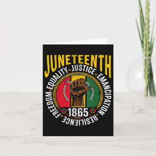 Juneteenth Men Black Freedom Equality Celebration Card