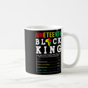 Juneteenth Men Black King Nutritional Facts Freedo Coffee Mug