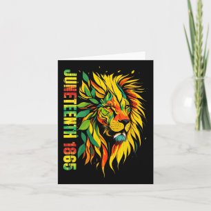 Juneteenth Men Women African American Black Lion 1 Card