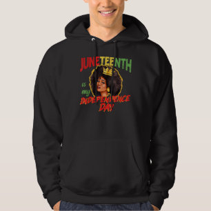 Juneteenth My Independence Day 1865 African Woman Hoodie