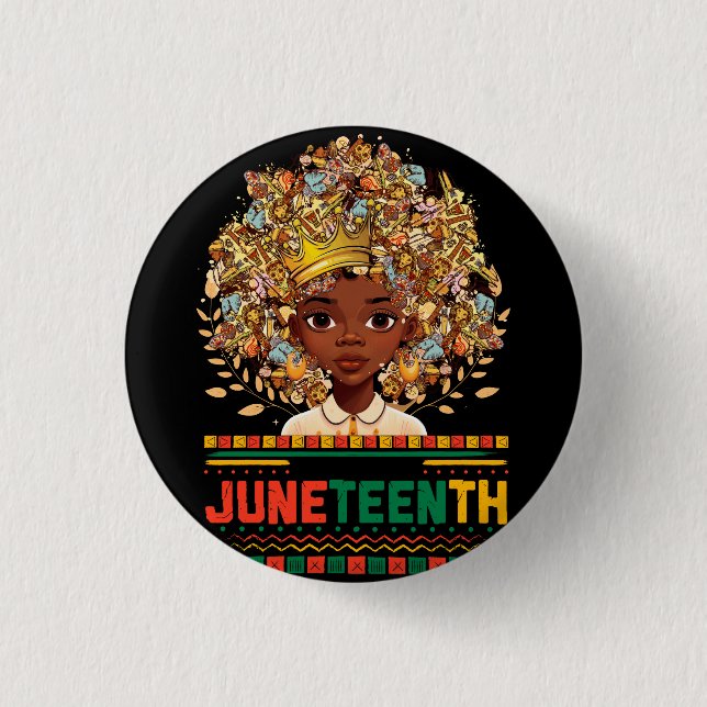 Juneteenth National Independence Day African Pride 3 Cm Round Badge (Front)
