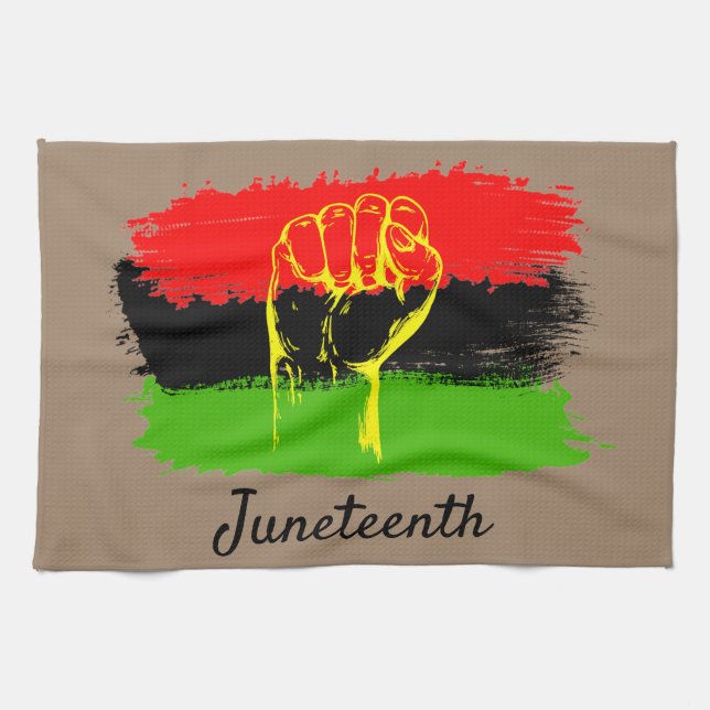 Juneteenth National Independence Day Tea Towel (Horizontal)