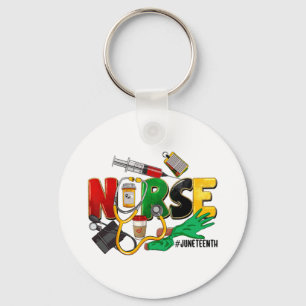 Juneteenth Nurse Black Women Black History Month N Key Ring
