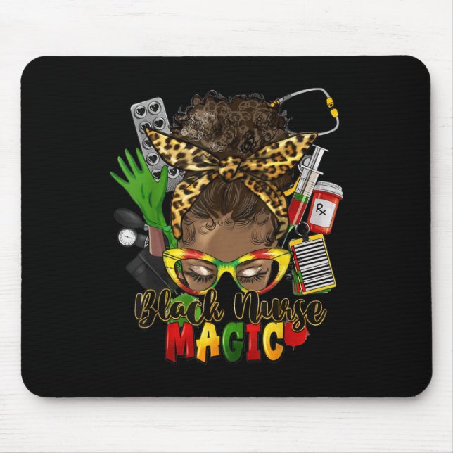 Juneteenth Nurse Black Women Black History Month N Mouse Pad (Front)