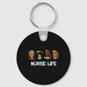 juneteenth nurse life afro melanin black nurse nur key ring