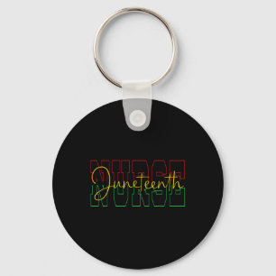 Juneteenth Nurse Melanin Nursing Stethoscope Black Key Ring
