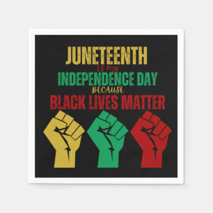 Juneteenth Pan-African Fist Napkin