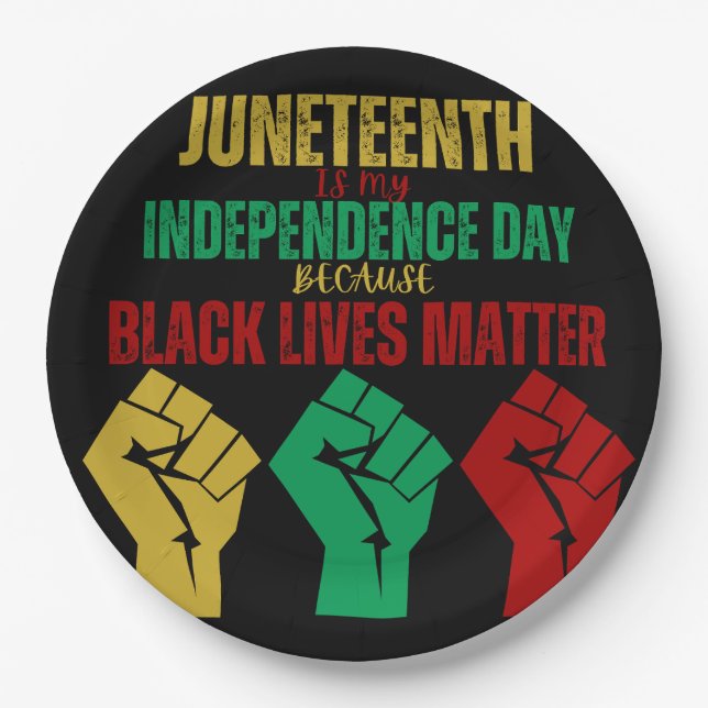 Juneteenth Pan-African Fist Plate (Front)