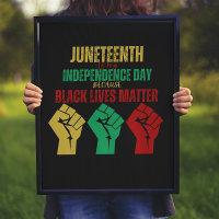 Juneteenth Pan-African Fist Poster