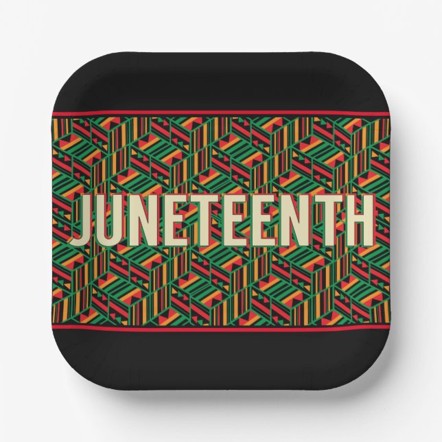 Juneteenth  paper plate (Front)