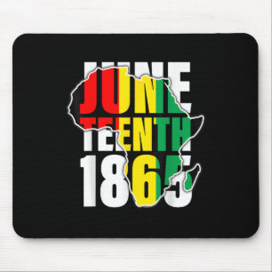 Juneteenth Pride Africa Map 1865 Freedom Men Women Mouse Pad