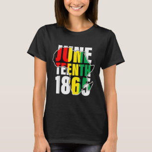 Juneteenth Pride Africa Map 1865 Freedom Men Women T-Shirt