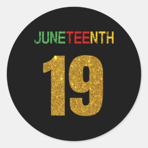 Juneteenth Pride Queen Melanin African American Ju Classic Round Sticker