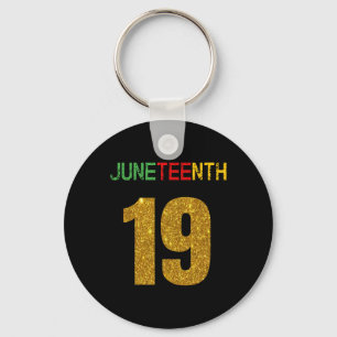 Juneteenth Pride Queen Melanin African American Ju Key Ring