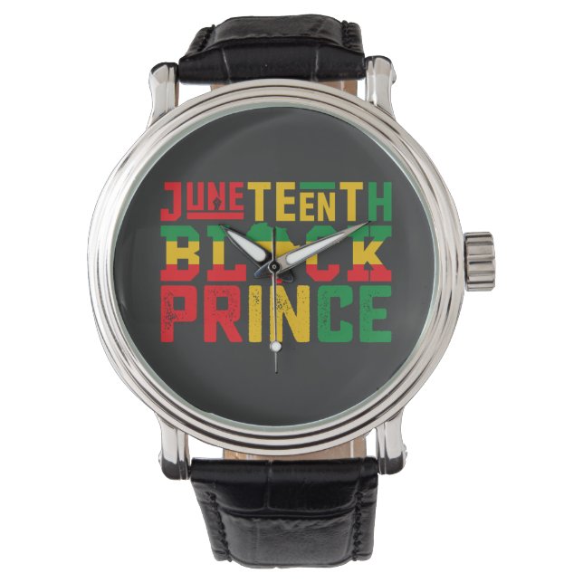 Juneteenth Prince Celebrating Black Freedom Watch (Front)