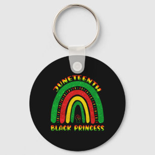 Juneteenth Princess Black African American Cute Wo Key Ring