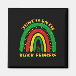 Juneteenth Princess Black African American Cute Wo Magnet