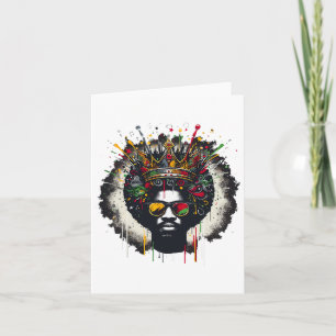 Juneteenth Proud Black King Men Fathers Day Black Card