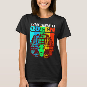 Juneteenth Queen Black Sista Afro Melanin Girl Mag T-Shirt
