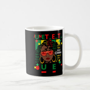 juneteenth queen melanin sista black girl magic coffee mug