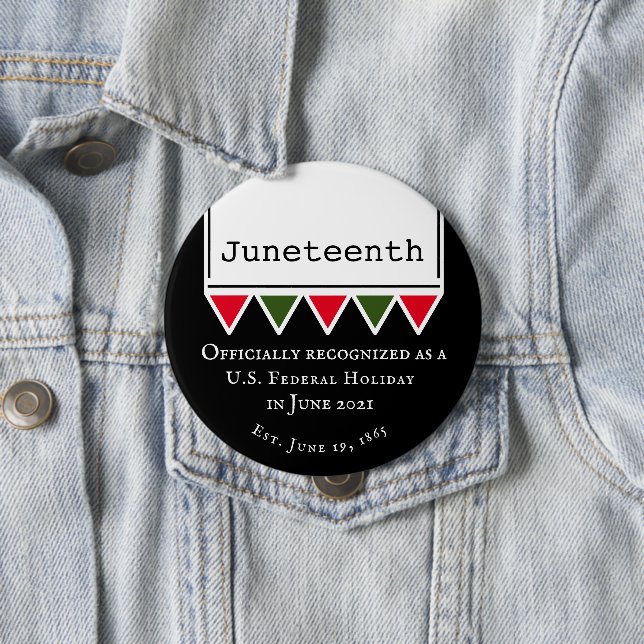 Juneteenth Quote National American Holiday 10 Cm Round Badge (In Situ)