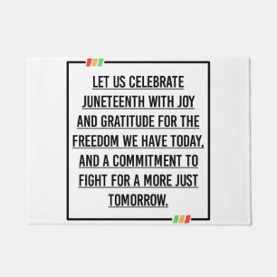 Juneteenth Quotes, Freedom of African American. Doormat