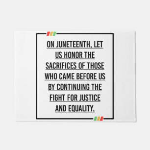 Juneteenth Quotes, Freedom of African American. Doormat