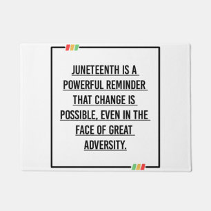 Juneteenth Quotes, Freedom of African American. Doormat