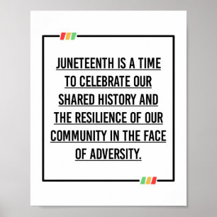 Juneteenth Quotes, Freedom of African American. Poster