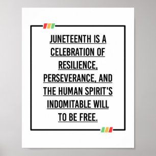 Juneteenth Quotes, Freedom of African American. Poster