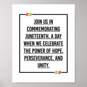Juneteenth Quotes, Freedom of African American. Poster