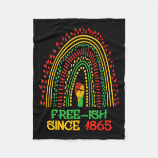 juneteenth rainbow ish since 1865 african ame fleece blanket