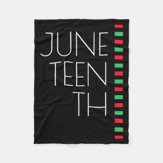 juneteenth red black green freedom baby fleece blanket