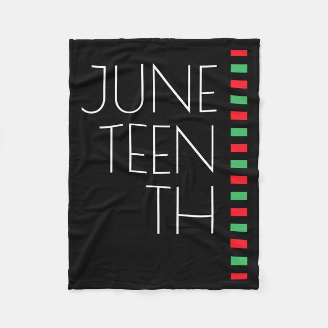 juneteenth red black green freedom baby fleece blanket (Front)