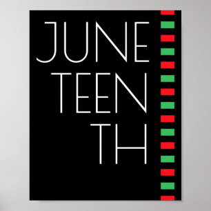 juneteenth red black green freedom baby poster