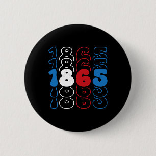 Juneteenth Red White Blue Flag Colours 1865 6 Cm Round Badge
