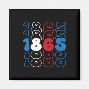 Juneteenth Red White Blue Flag Colours 1865 Magnet