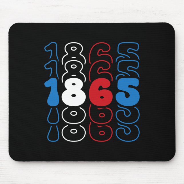 Juneteenth Red White Blue Flag Colours 1865  Mouse Pad (Front)