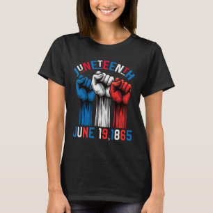 Juneteenth Red White Blue Flag Colours 19 June 186 T-Shirt