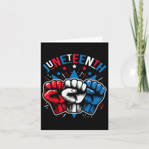 Juneteenth Red White Blue Flag Colours Card