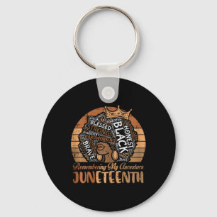 Juneteenth Remembering Ancestors Black Woman Women Key Ring