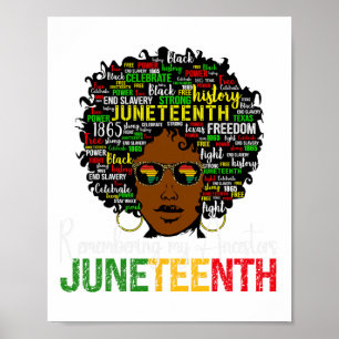 Juneteenth Remembering My Ancestors Afro Hair Blac Poster