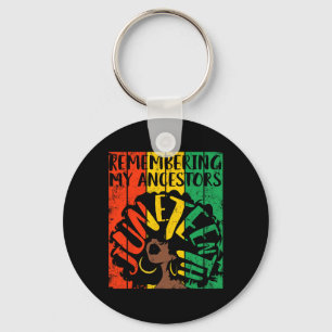 Juneteenth Remembering My Ancestors Black Freedom Key Ring