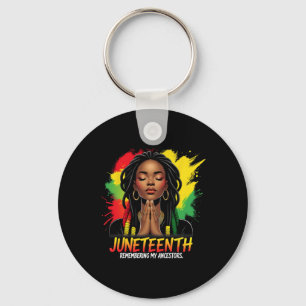Juneteenth Remembering My Ancestors Black History Key Ring