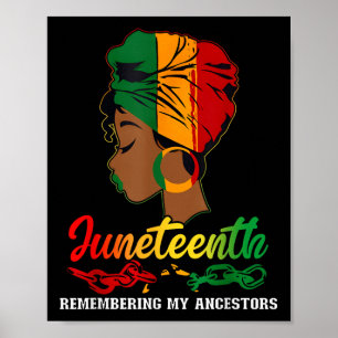 Juneteenth Remembering My Ancestors Black Women Bl Poster