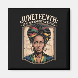 Juneteenth Remembering My Ancestors Freedom Retro Magnet