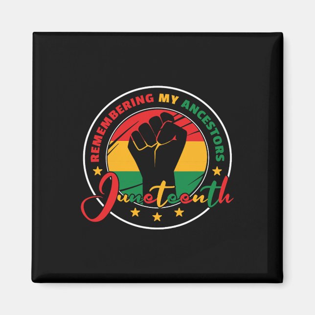 Juneteenth Remembering My Ancestors - Juneteenth  Magnet (Front)